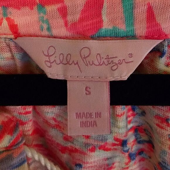 LILLY PULITZER Del Lago Tunic Dress "Never Been Betta" Pink Cotton - Size Small - Picture 5 of 6